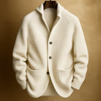 Men's Button Knit Sweater | Textured Collared Layer - image 2