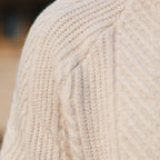 Men's Cable Knit Polo | Tailored Wool Blend Sweater - image 6