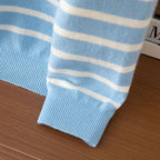 Men's Cashmere Blend Stripe Sweater | Soft Crew Neck Knit - image 4