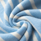 Men's Cashmere Blend Stripe Sweater | Soft Crew Neck Knit - image 5