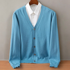 Men's Cashmere Cardigan | V Neck Button Front Layer - image 2