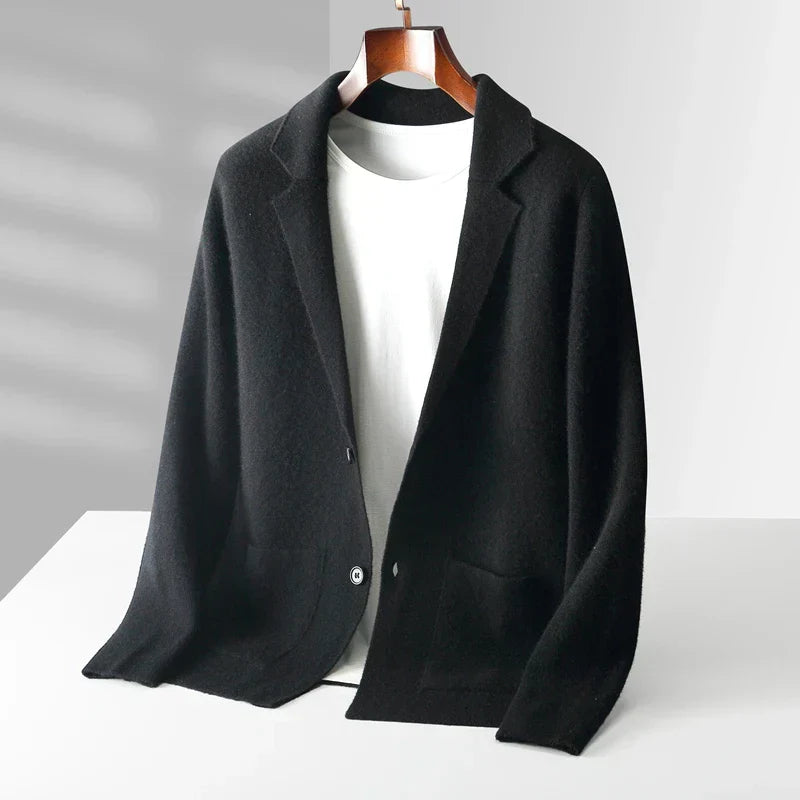 Men's Cashmere Cardigan | Shawl Collar Button Front - image 3