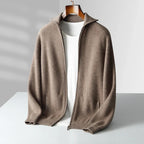 Men's Cashmere Polo Sweater | Ribbed Long Sleeve Knit - image 3
