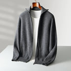 Men's Cashmere Polo Sweater | Ribbed Long Sleeve Knit - image 4
