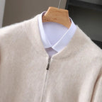 Men's Cashmere Zip Cardigan | Structured Collar Winter Layer - image 2