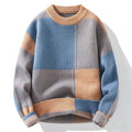 Men's Color Block Sweater | Geometric Knit Layer - image 1