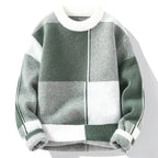 Men's Color Block Sweater | Geometric Knit Layer - image 3