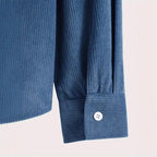 Men's Corduroy Hoodie | Button Front Drawstring Cotton Blend - image 4