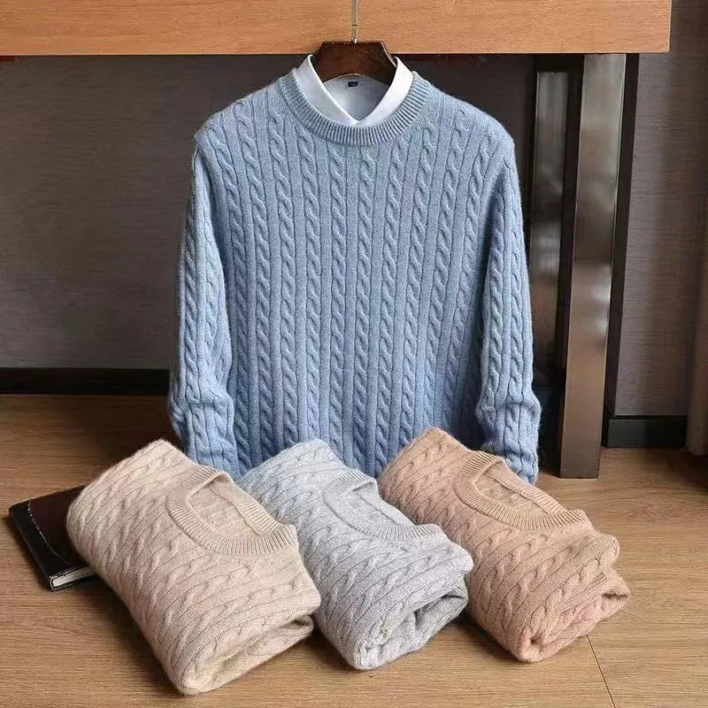 Men's Cotton Cable Sweater | Dense Soft Breathable Knit - image 1