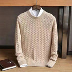 Men's Cotton Cable Sweater | Dense Soft Breathable Knit - image 2
