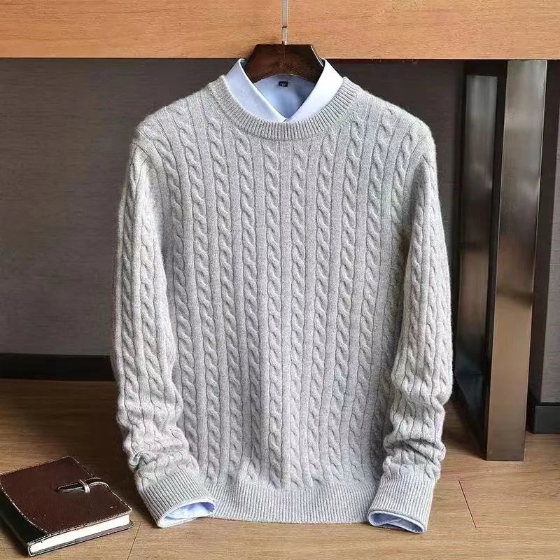 Men's Cotton Cable Sweater | Dense Soft Breathable Knit - image 3