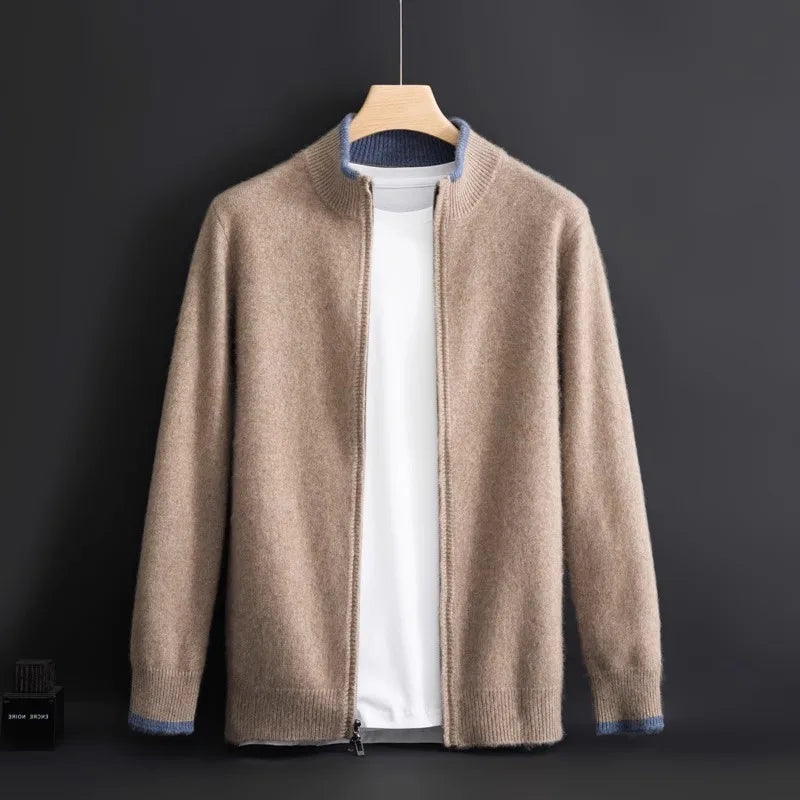 Men's Cotton Zip Cardigan | Smooth Refined Everyday Knit - image 5