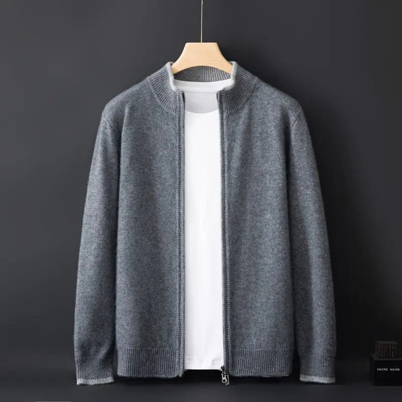 Men's Cotton Zip Cardigan | Smooth Refined Everyday Knit - image 6