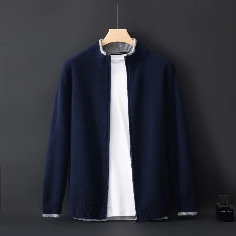 Men's Cotton Zip Cardigan | Smooth Refined Everyday Knit - image 7
