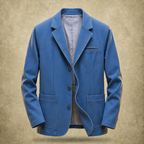 Light denim blue blazer, front view