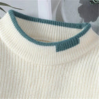 Men's Geometric Panel Sweater | Heavyweight Cotton Rib Knit - image 4
