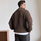 Men's Half Zip Sweater | Ribbed Heavyweight Knit - image 2
