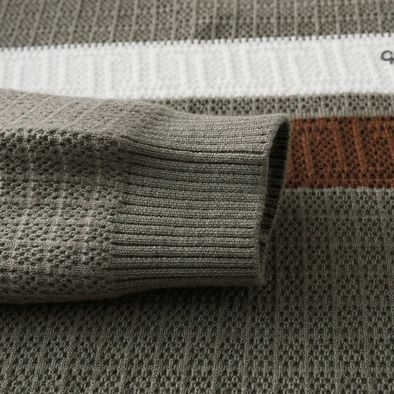 Men's Heritage Stripe Knit | Midweight Textured Rib Sweater - image 2