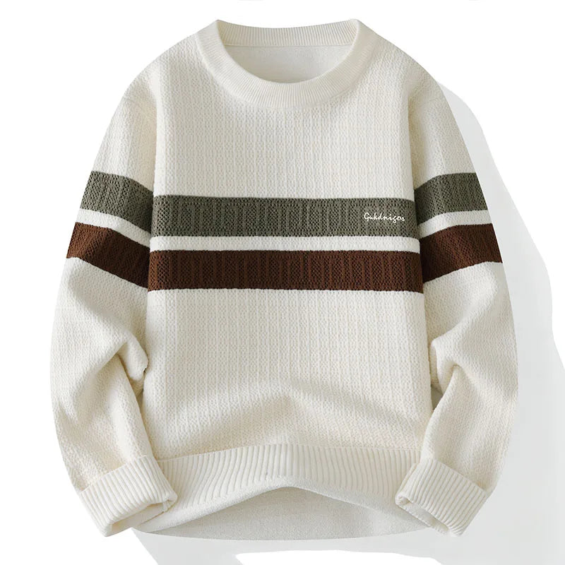 Men's Heritage Stripe Knit | Midweight Textured Rib Sweater - image 4