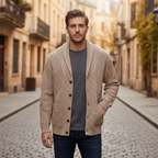 Men's Knitted Wool Cardigan | Soft Structured Button Front Layer - image 11
