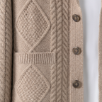 Men's Knitted Wool Cardigan | Soft Structured Button Front Layer - image 2