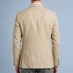 Cream blazer, back view with center seam