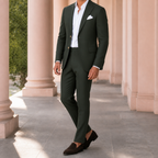 Dark green two-piece suit