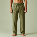 Olive green drawstring trousers
