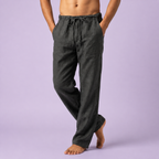 Dark gray drawstring trousers