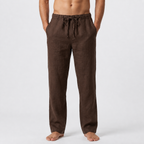 Brown drawstring trousers