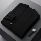 Men's Merino Blend Cardigan | Striped Sleeve Knit - image 7