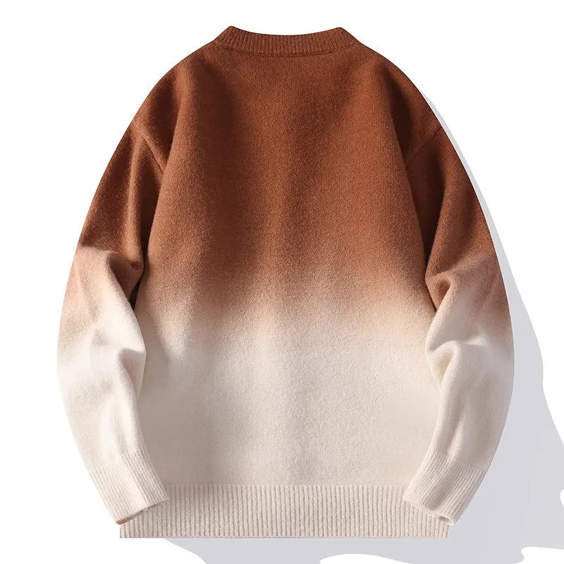 Men's Ombre Fade Cardigan | Soft Brushed Cotton Blend Knit - image 2