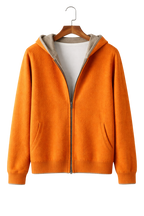 Men's Reversible Wool Zip Hoodie | Two Way Layer With Pockets - image 2