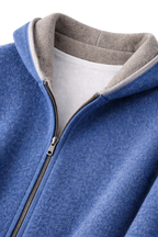Men's Reversible Wool Zip Hoodie | Two Way Layer With Pockets - image 7