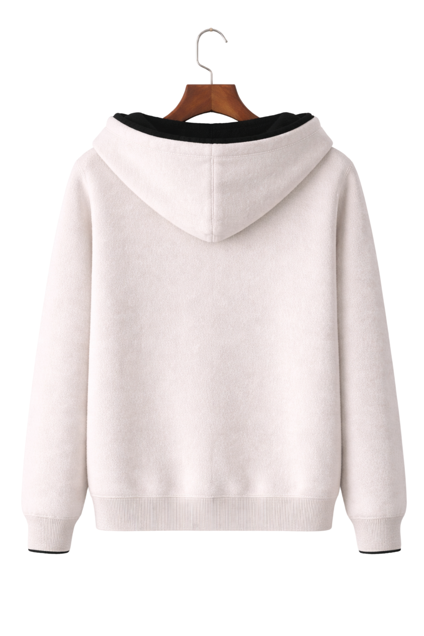 Men's Reversible Wool Zip Hoodie | Two Way Layer With Pockets - image 8