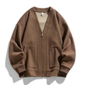 Men's Ribbed Zip Cardigan | Relaxed Knit With Patch Pockets - image 1