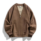 Men's Ribbed Zip Cardigan | Relaxed Knit With Patch Pockets - image 1
