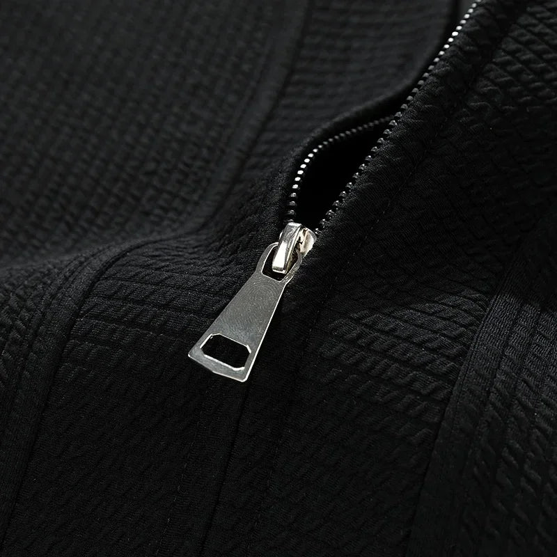 Men's Ribbed Zip Cardigan | Relaxed Knit With Patch Pockets - image 5