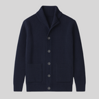 Men's Shawl Collar Cardigan | Ribbed Knit With Pockets - image 1