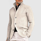 Men's Shawl Collar Cardigan | Ribbed Knit With Pockets - image 4