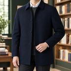 Tailored Jacket detail view 2 showing the pointed collar and single breasted front.