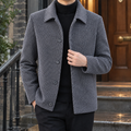 Textured Jacket in Gray showing the raised geometric texture and pointed collar.