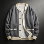 Men's Two Tone Cardigan | Heavyweight Button Front Knit - image 4