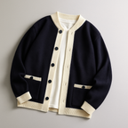 Men's Two Tone Cardigan | Heavyweight Button Front Knit - image 6