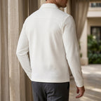 Zip Jacket additional view 6 showing the fine waffle texture and pointed collar