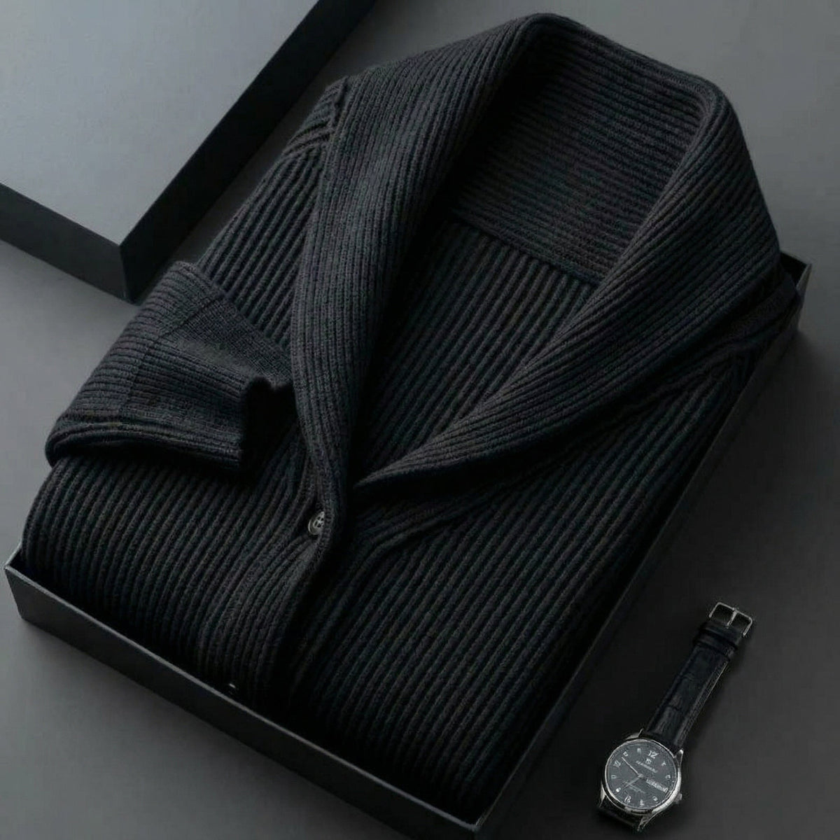 Men's Wool Cardigan | Tailored Lightweight Textured Layer - image 6