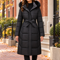 Black puffer jacket worn on a Washington DC street.