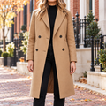 Camel overcoats worn on a Washington DC street.