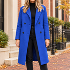 Klein Blue overcoats worn on a Washington DC street.