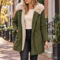 Green parka worn on a Washington DC street.